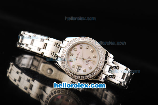 Rolex Datejust Oyster Perpetual Automatic Diamond Bezel with MOP Dial and Diamond Marking-Lady Model - Click Image to Close